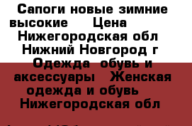 Сапоги новые зимние высокие.  › Цена ­ 6 000 - Нижегородская обл., Нижний Новгород г. Одежда, обувь и аксессуары » Женская одежда и обувь   . Нижегородская обл.